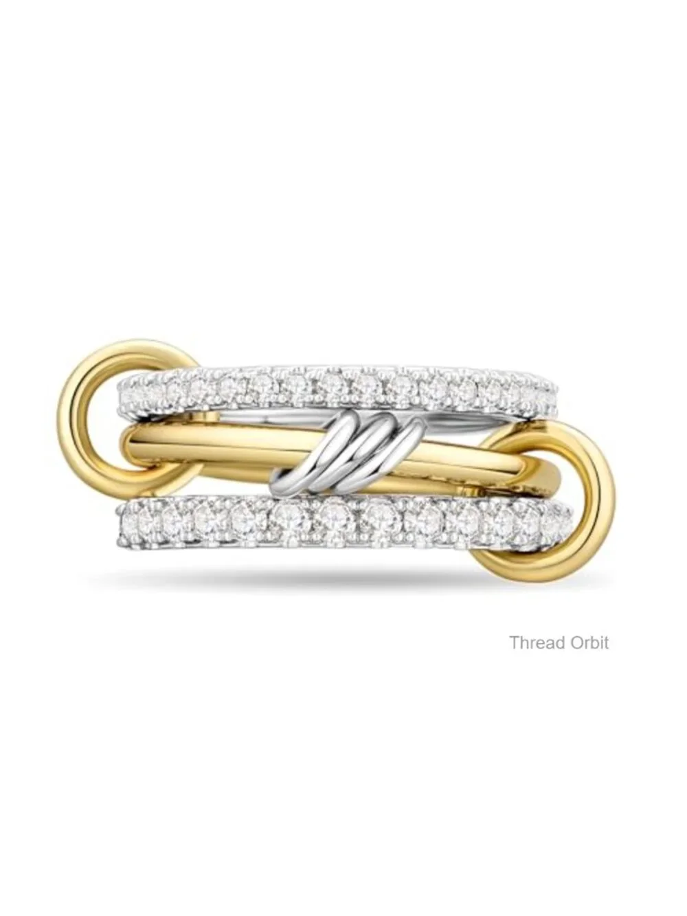 14K Gold Plated Stackable Rings, 3 Ring Set with CZ Cubic Zirconia,